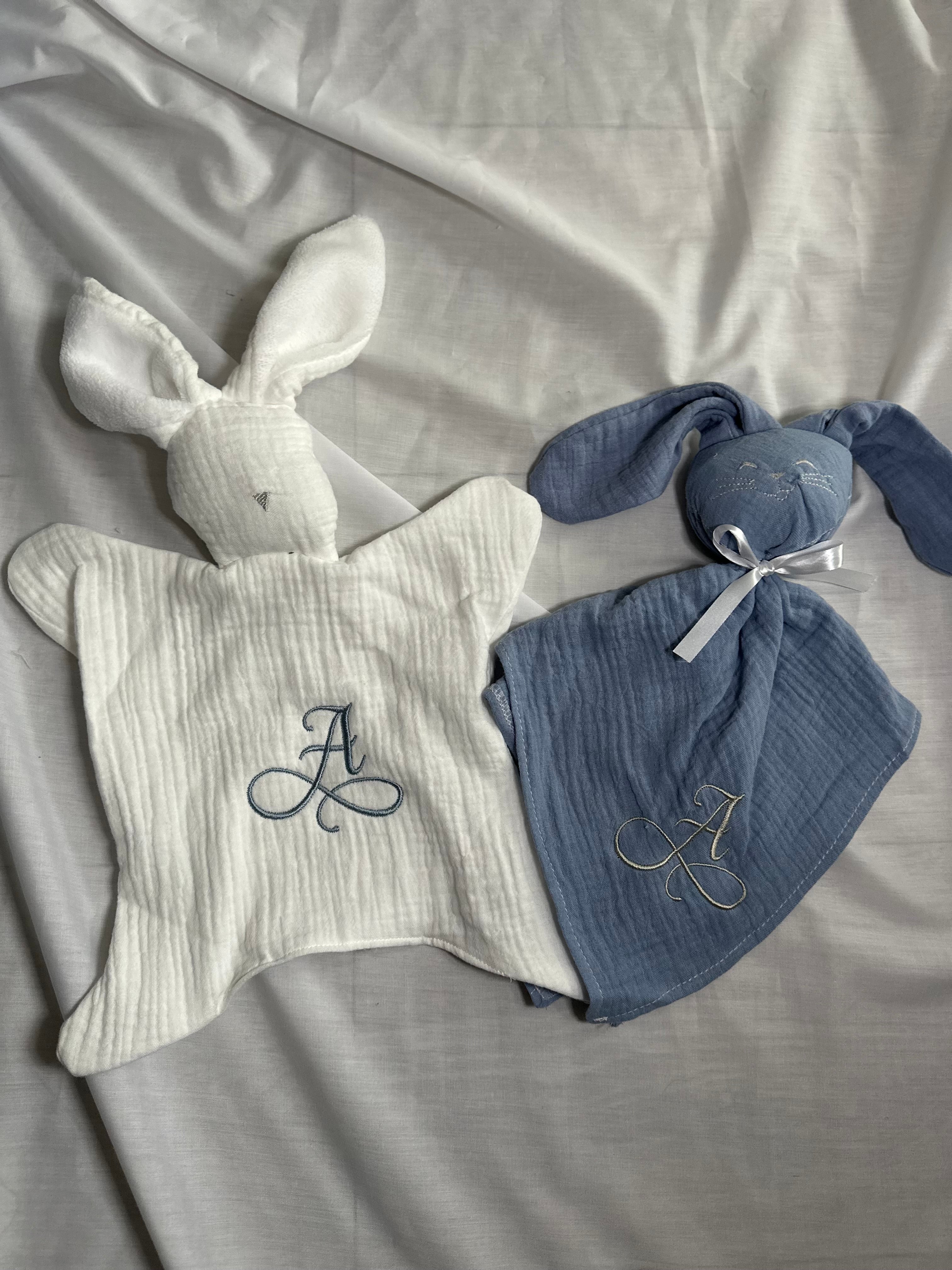 Doudou en gaze de coton - personnalisable