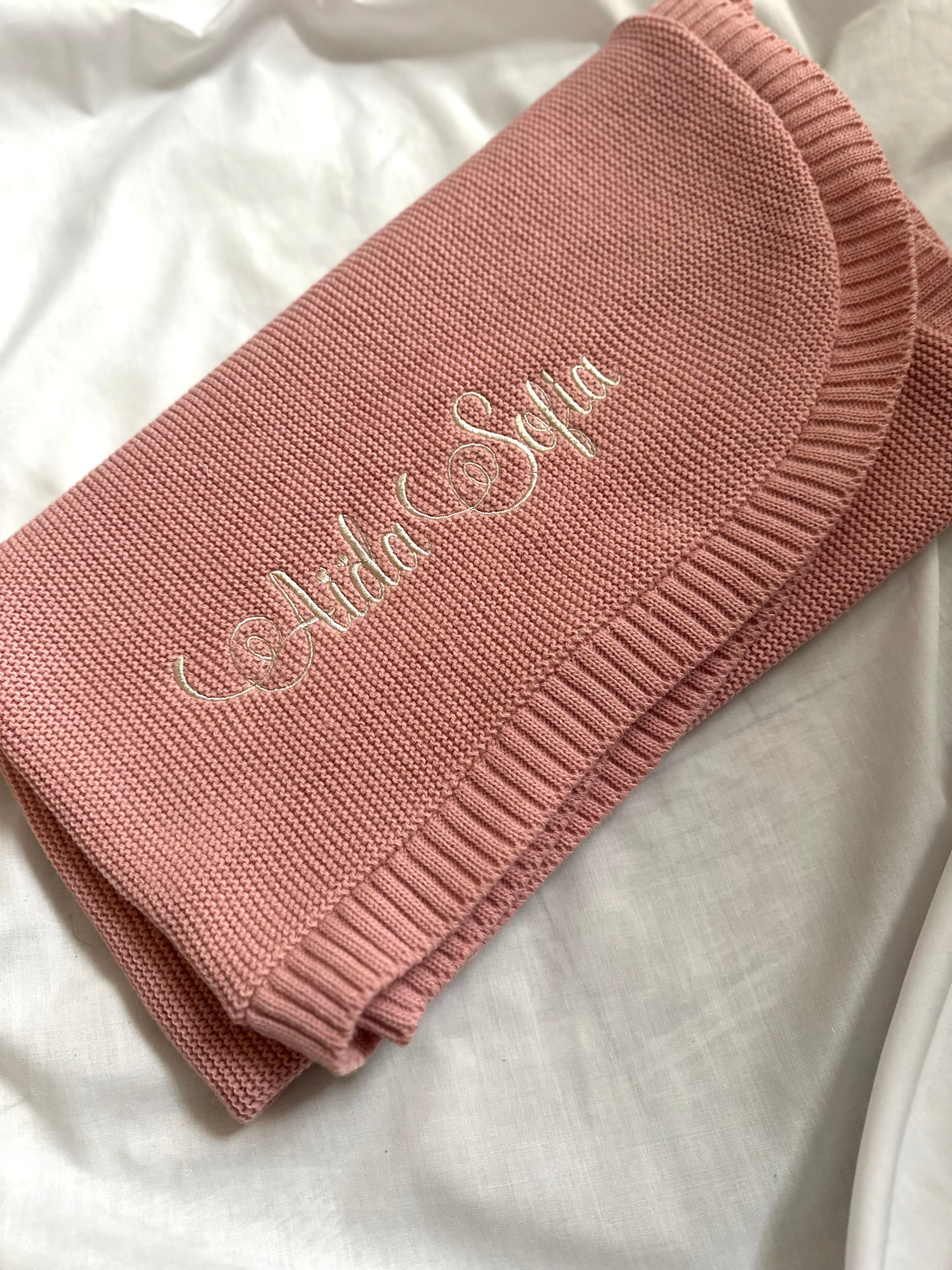 Couverture tricotée personnalisée