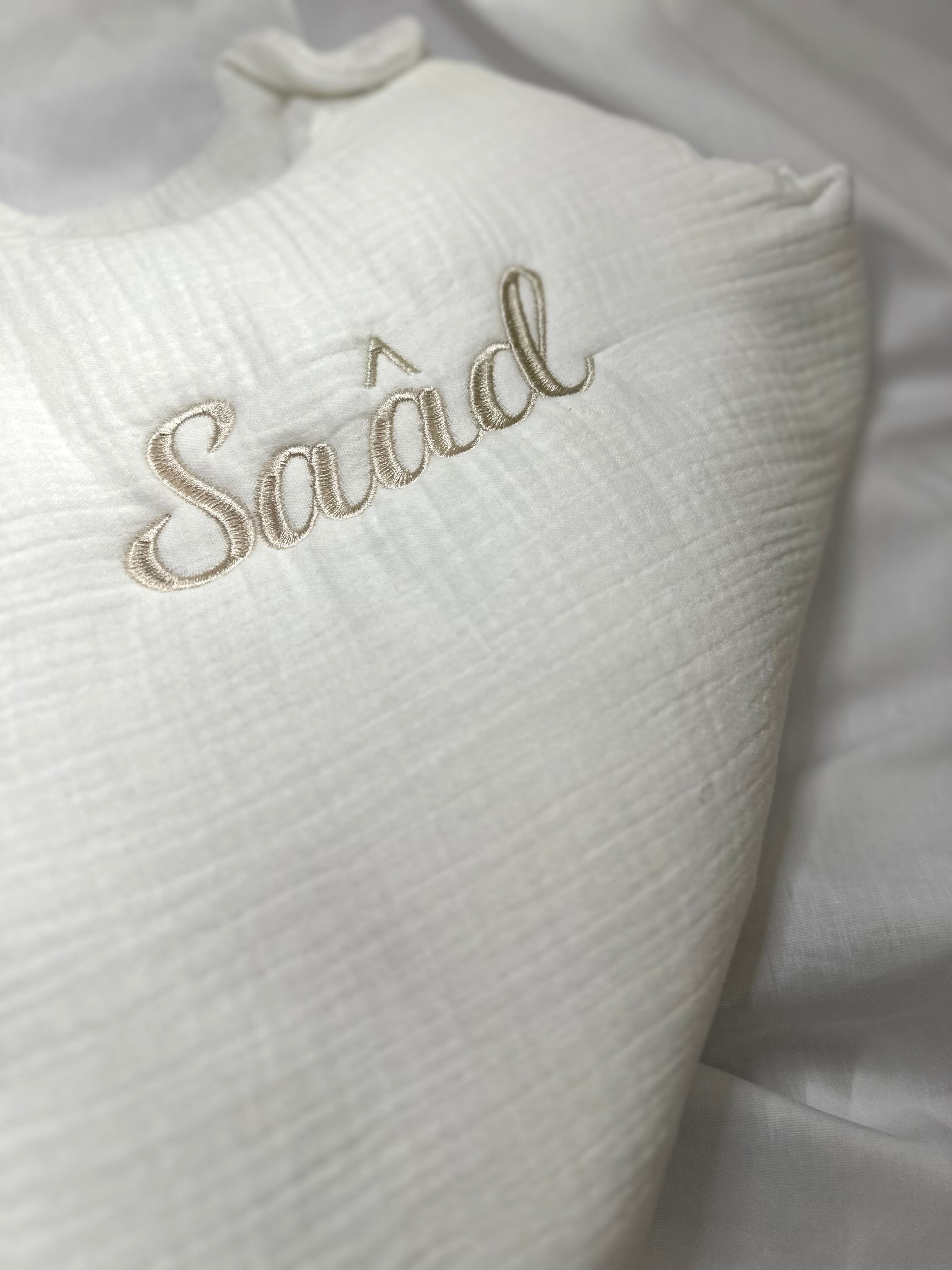 Gigoteuse manches courtes en double gaze de coton