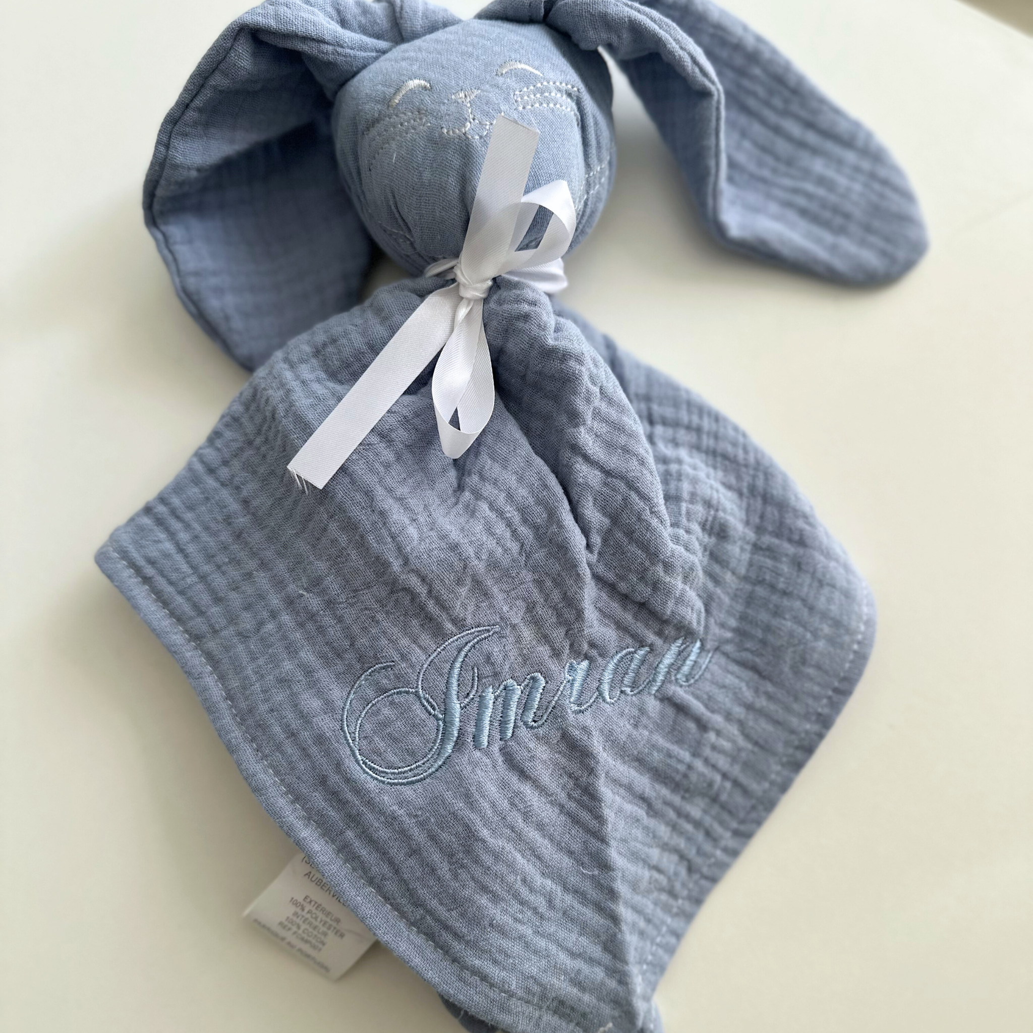 Doudou en gaze de coton - personnalisable