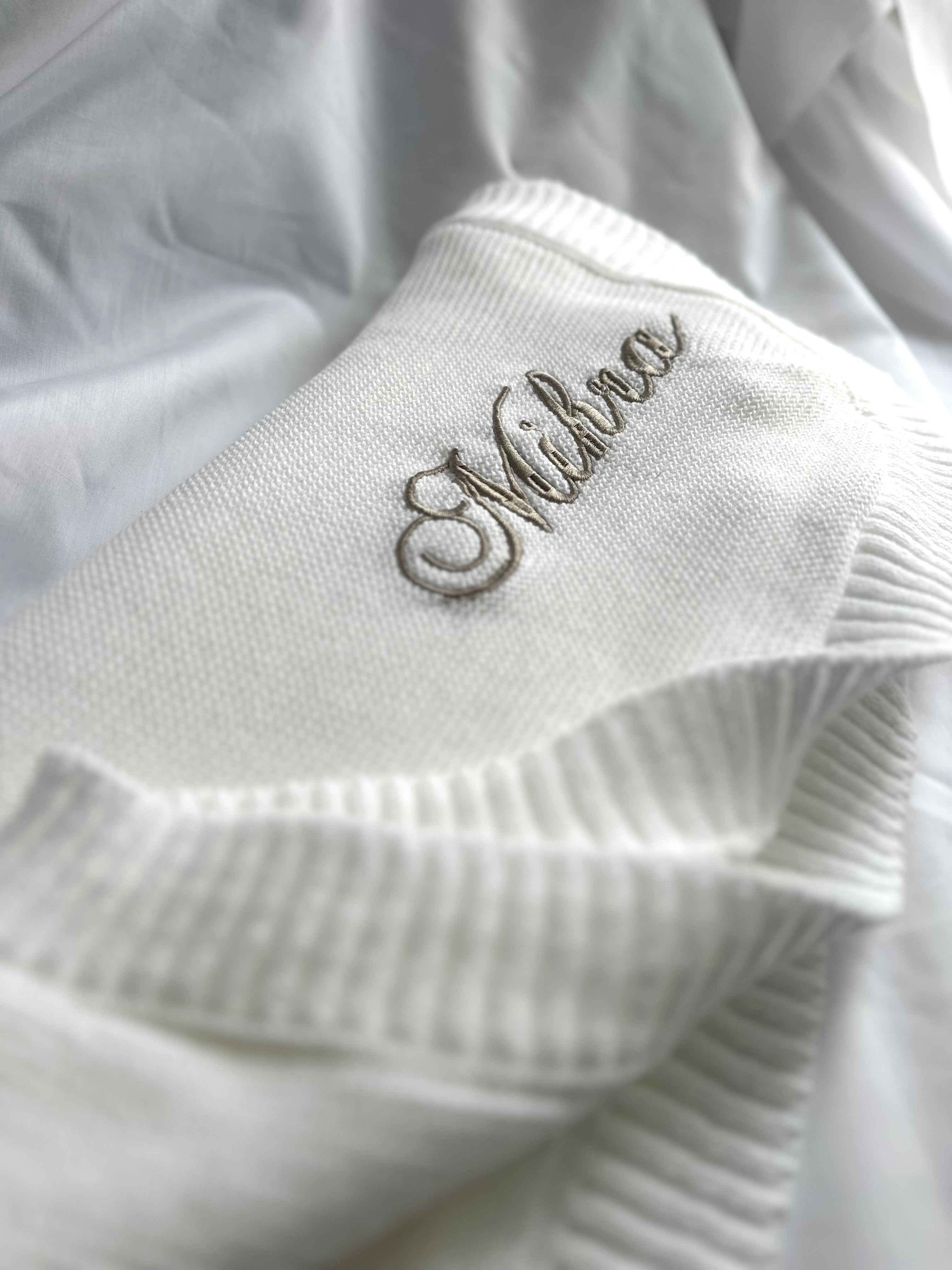 Couverture tricotée personnalisée