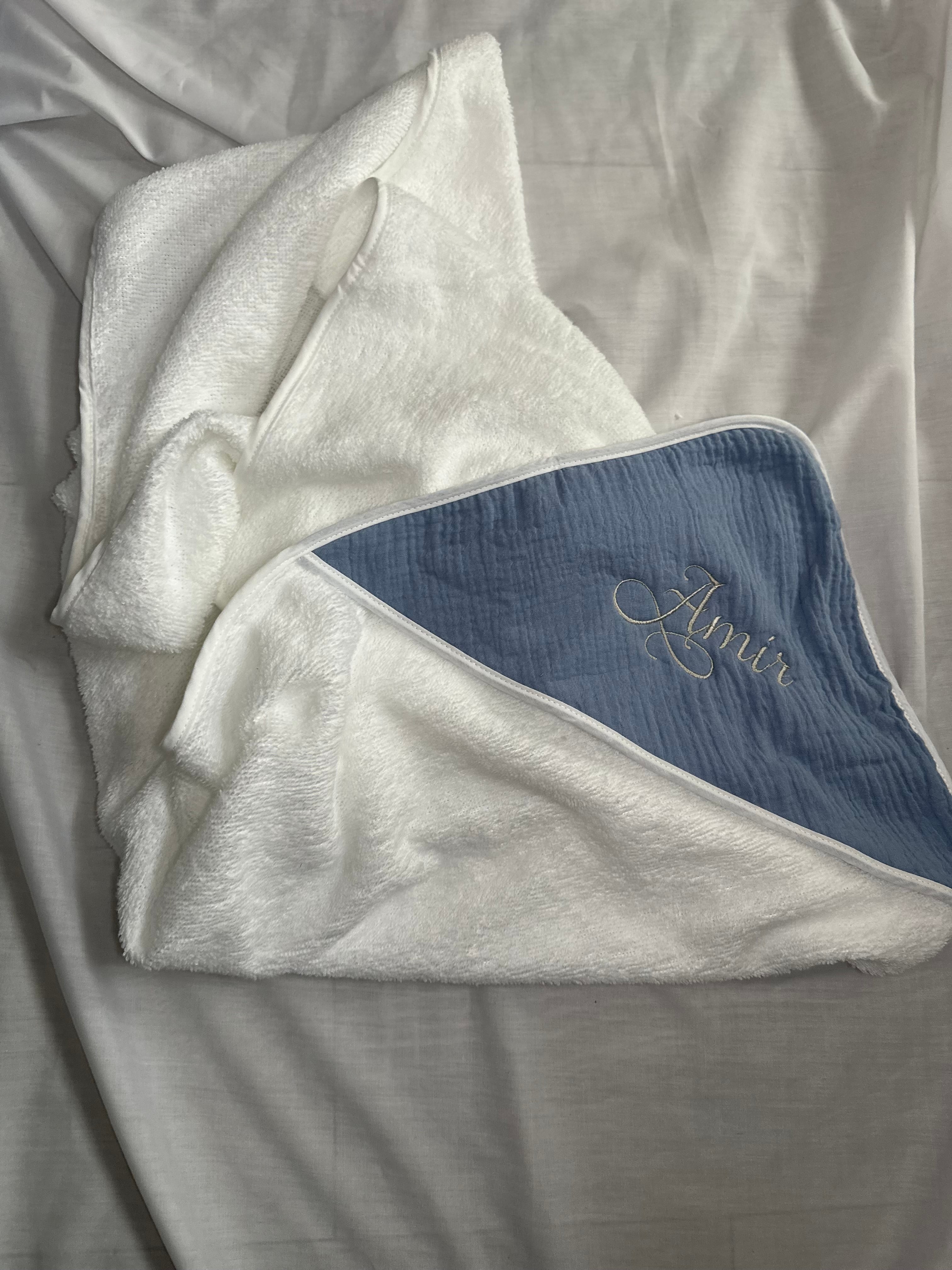 Serviette de bain avec gant de toilette
