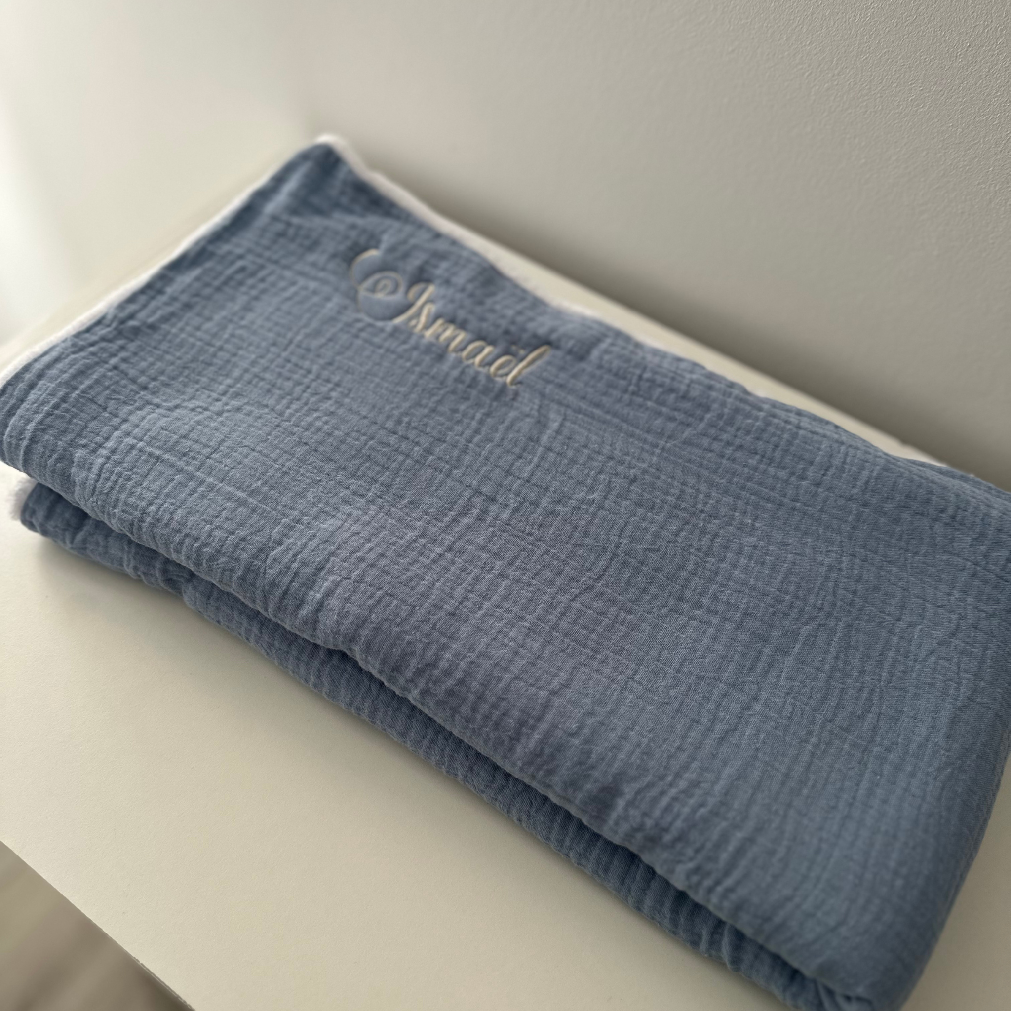 Couverture personnalisée en gaze de coton et polaire