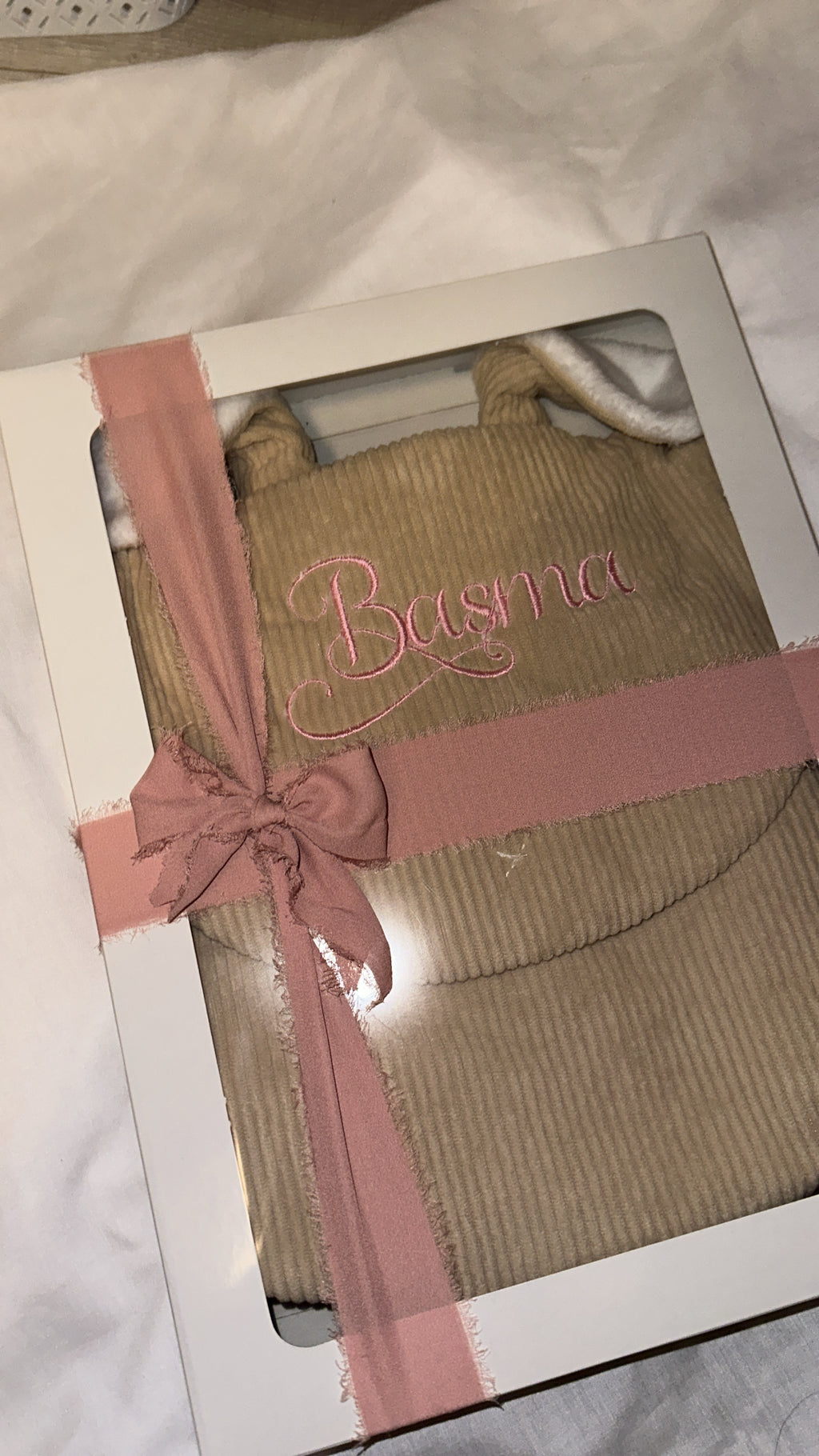 Sac à dos enfant côtelé avec oreille de lapin