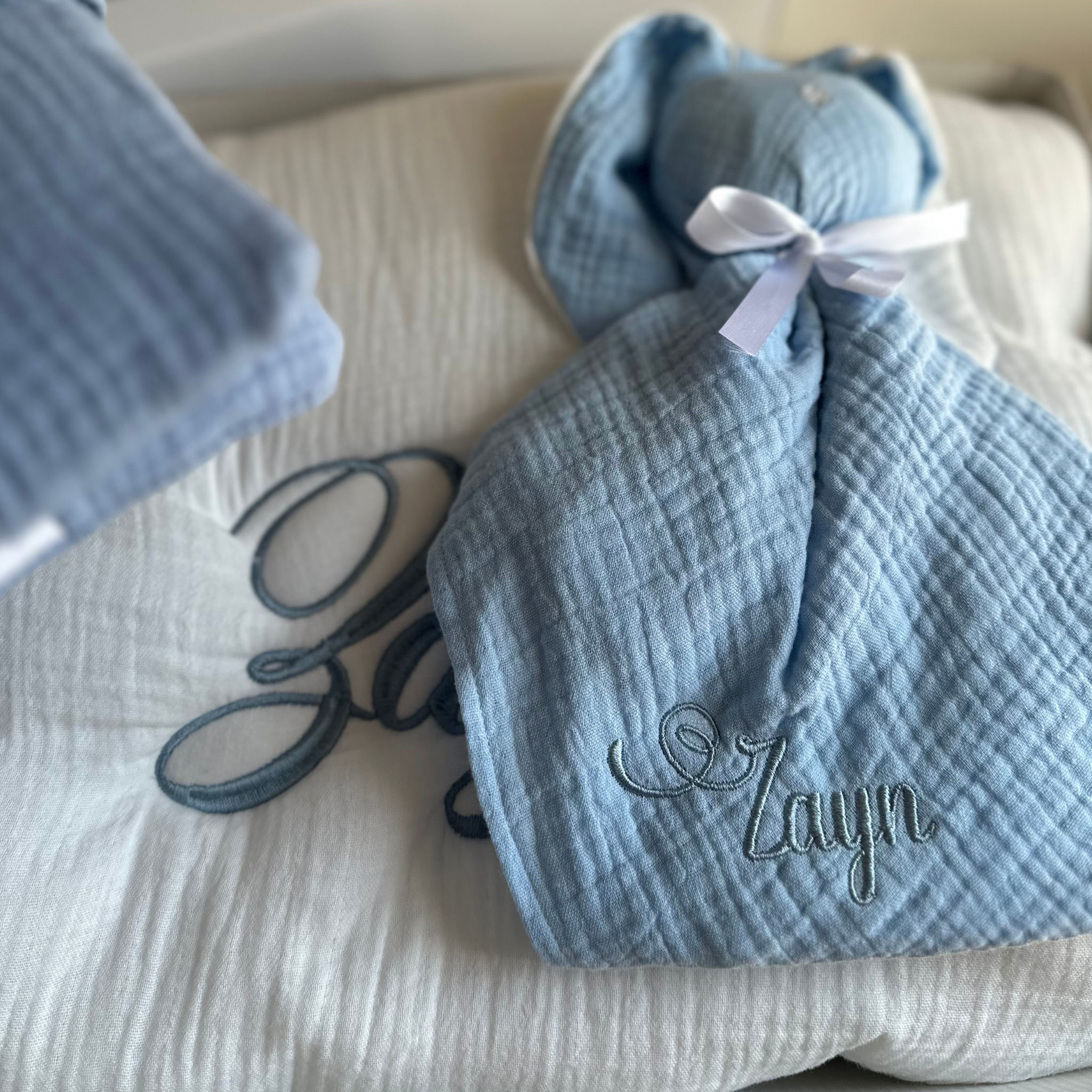 Doudou en gaze de coton - personnalisable