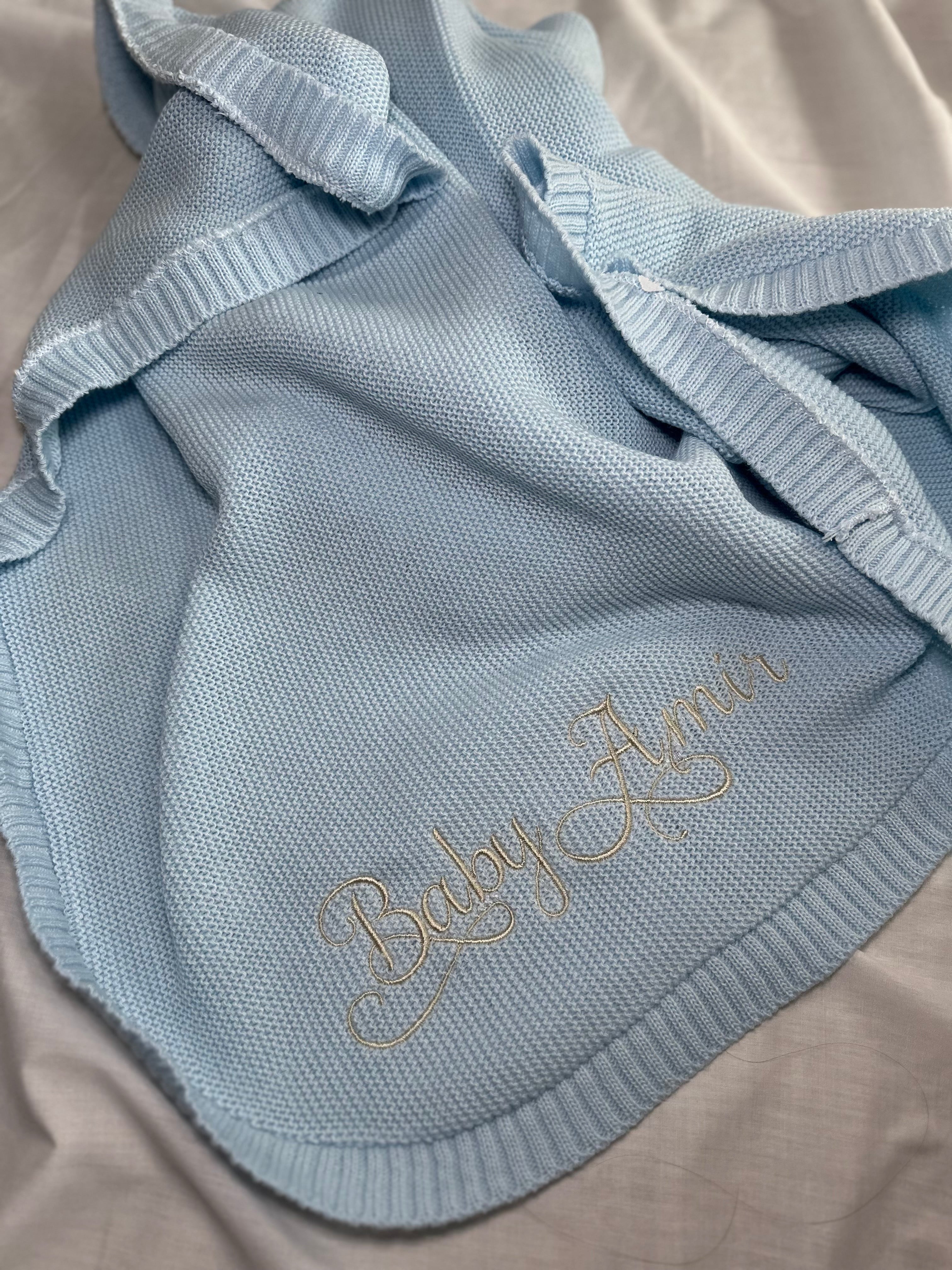 Couverture tricotée personnalisée