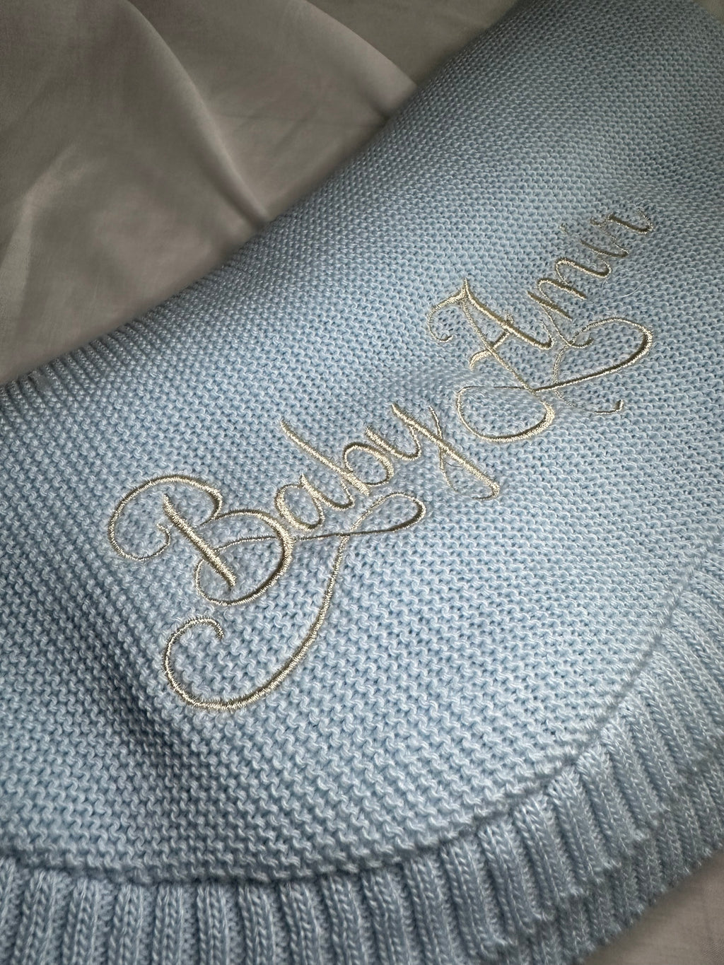 Couverture tricotée personnalisée