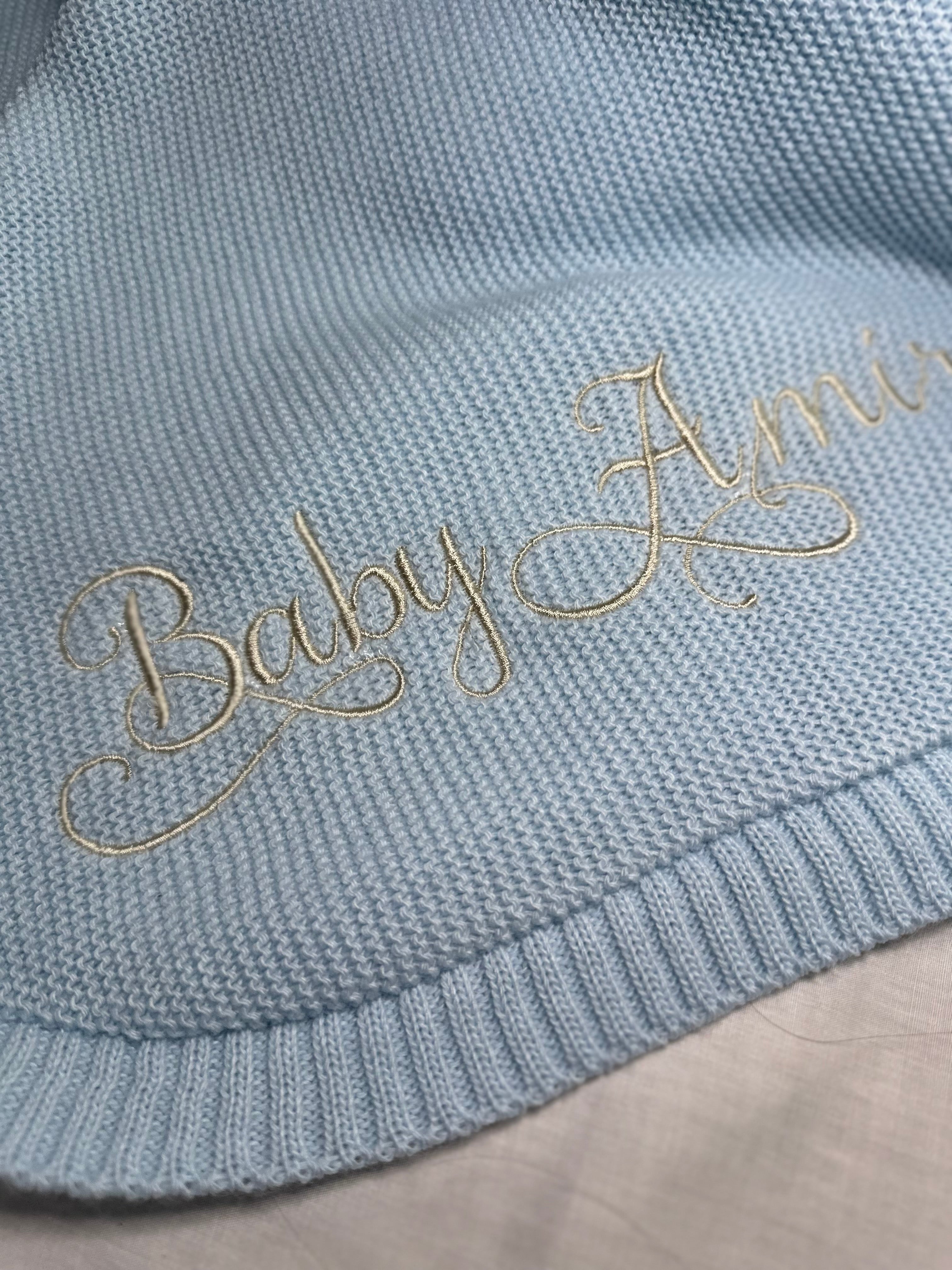 Couverture tricotée personnalisée