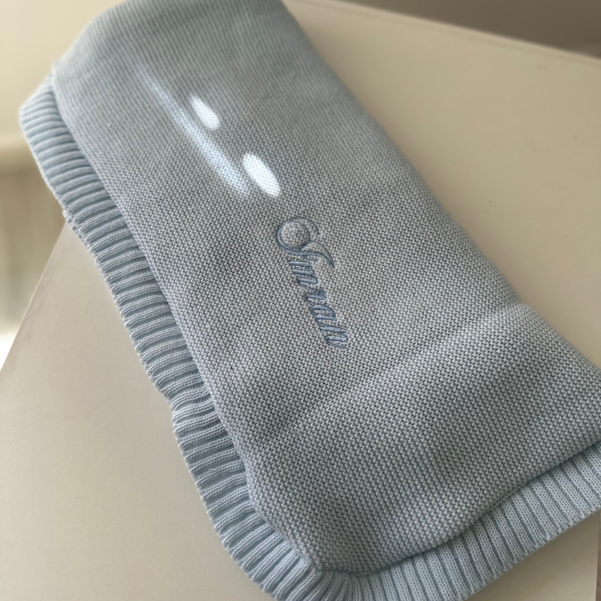 Couverture tricotée personnalisée