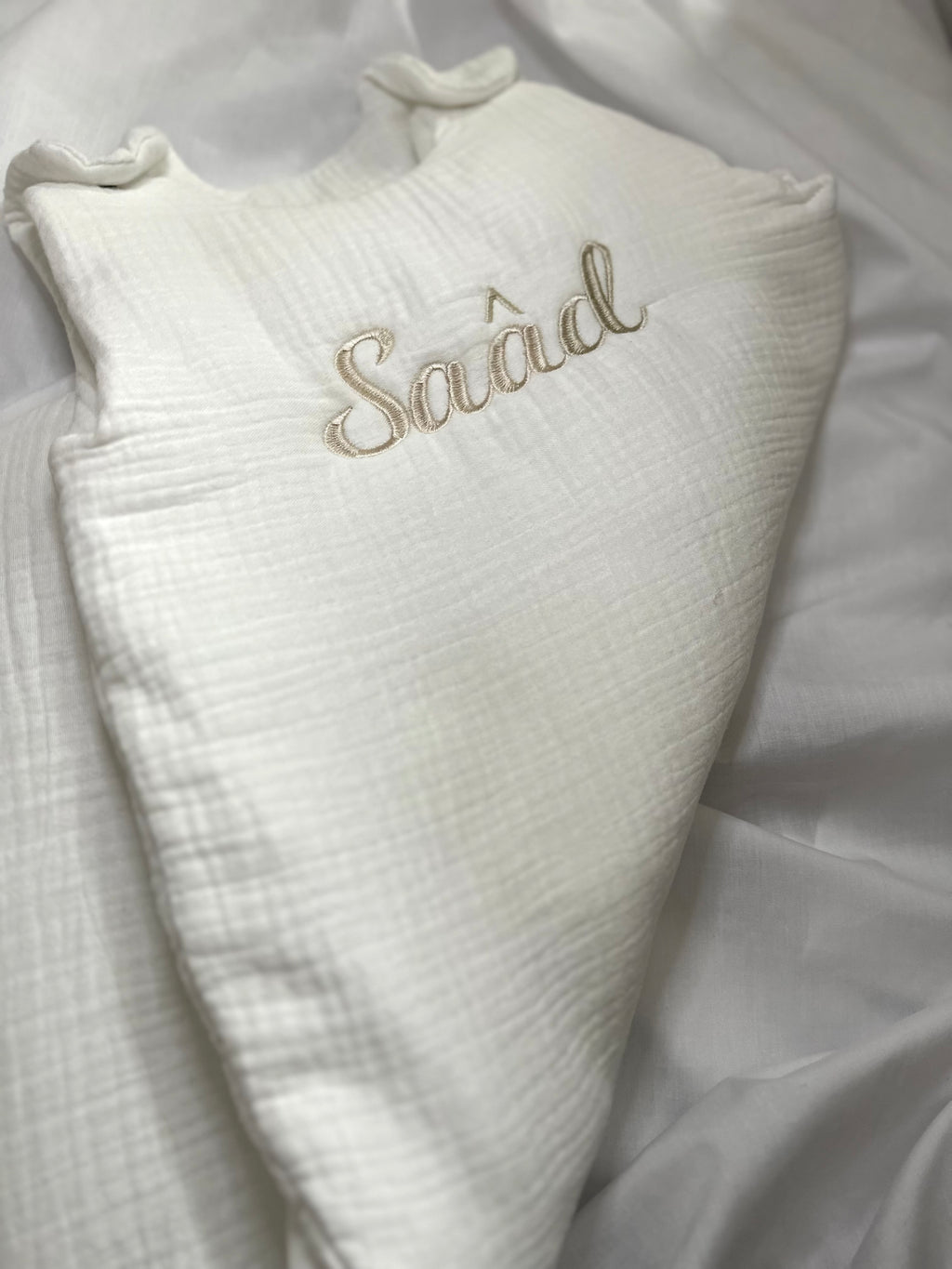 Gigoteuse manches courtes en double gaze de coton