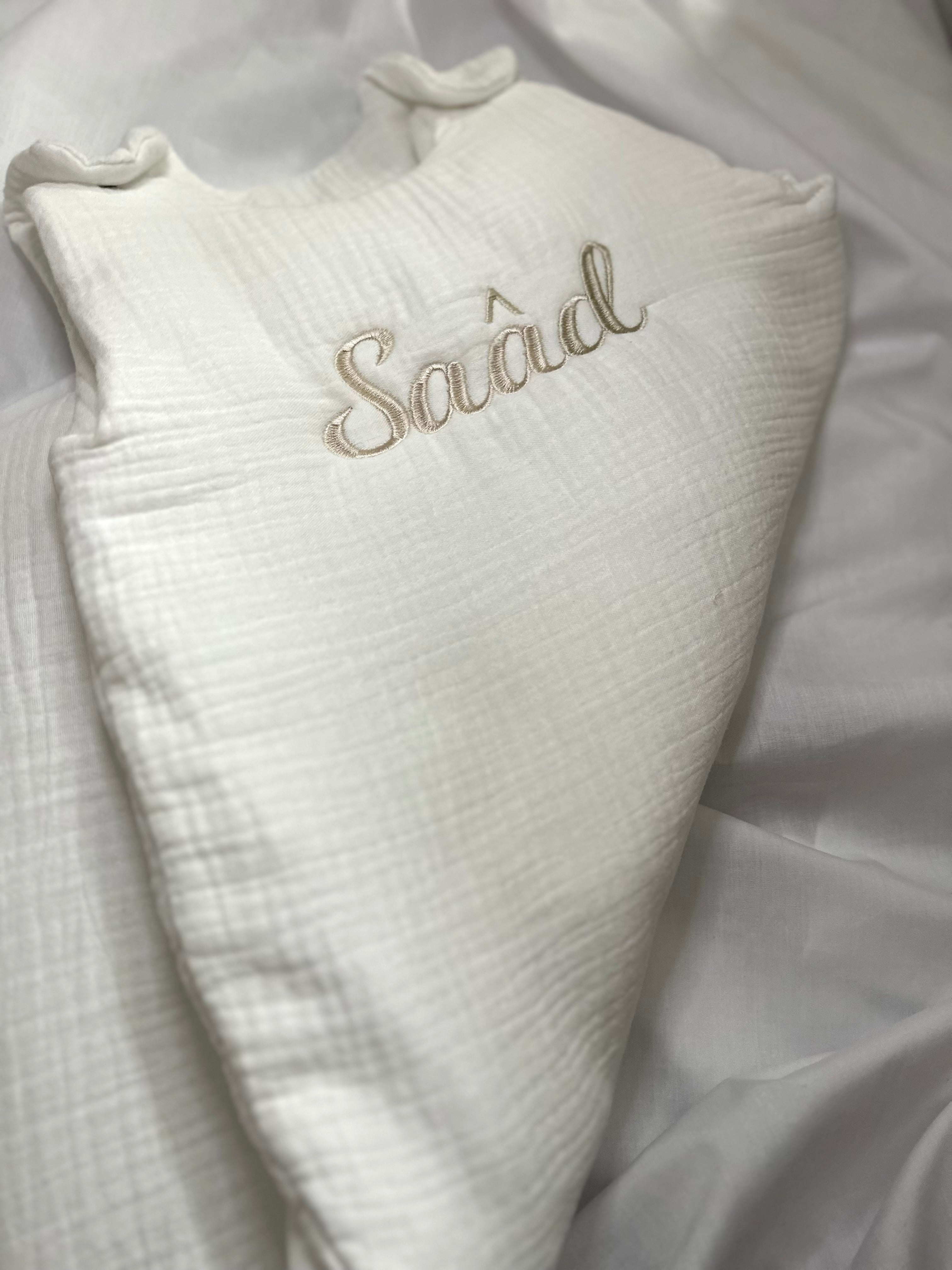 Gigoteuse manches courtes en double gaze de coton