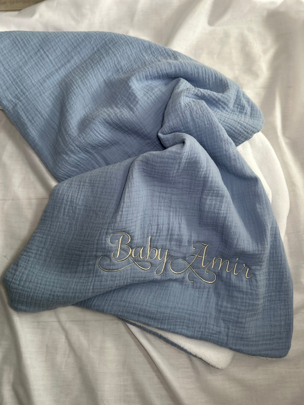Couverture personnalisée en gaze de coton et polaire