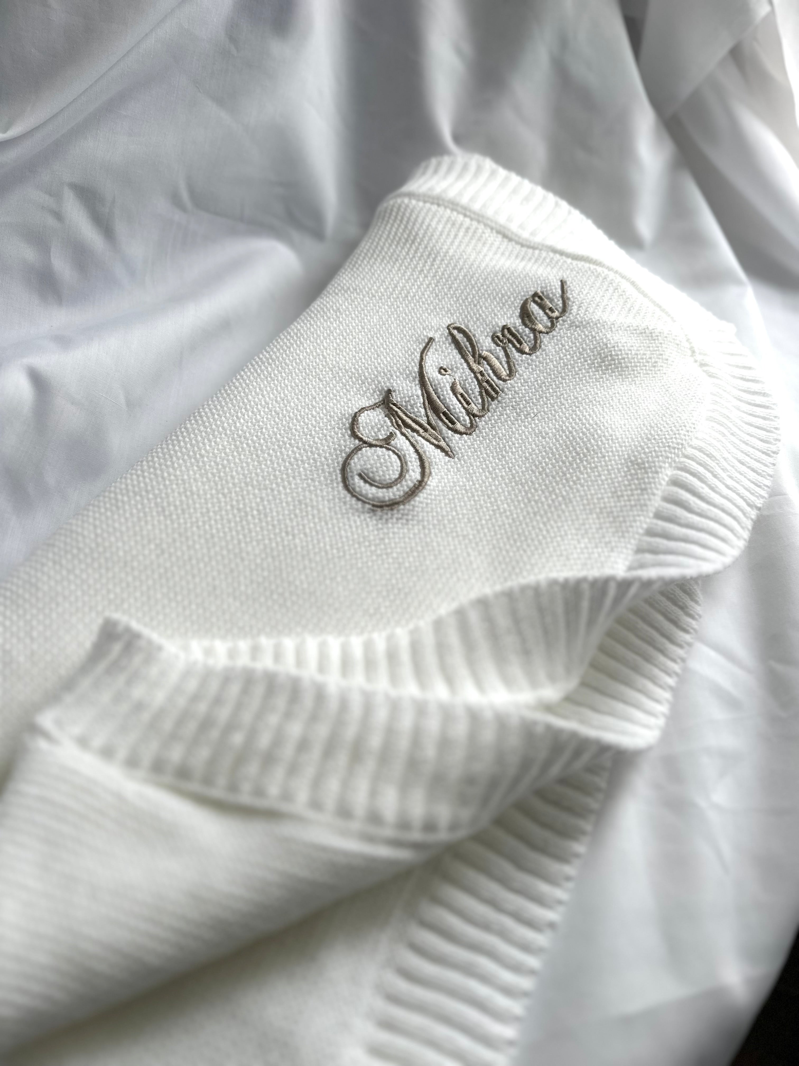 Couverture tricotée personnalisée