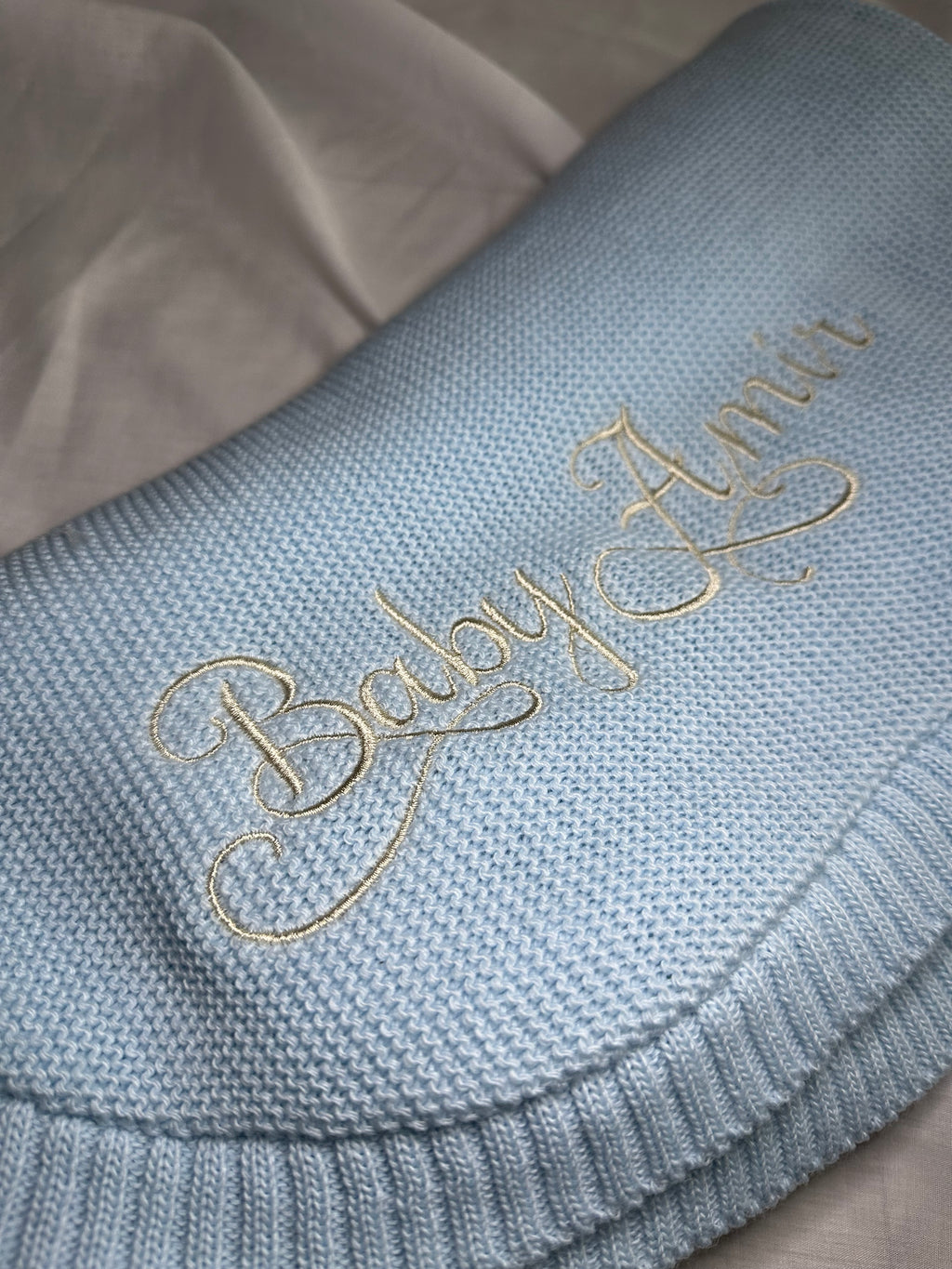 Couverture tricotée personnalisée