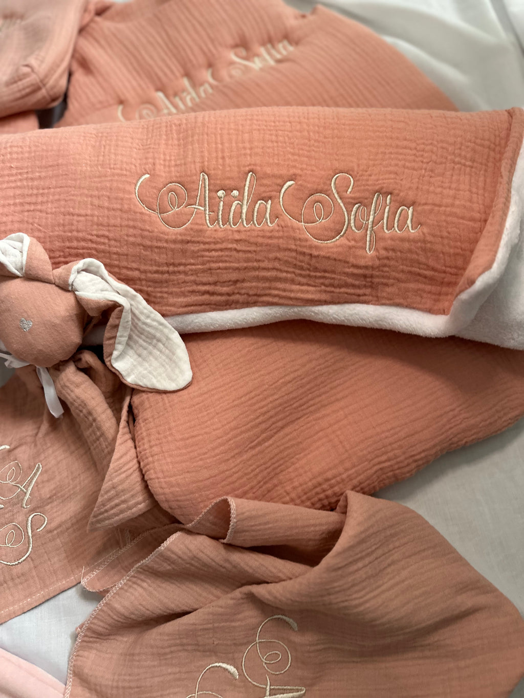 Couverture personnalisée en gaze de coton et polaire