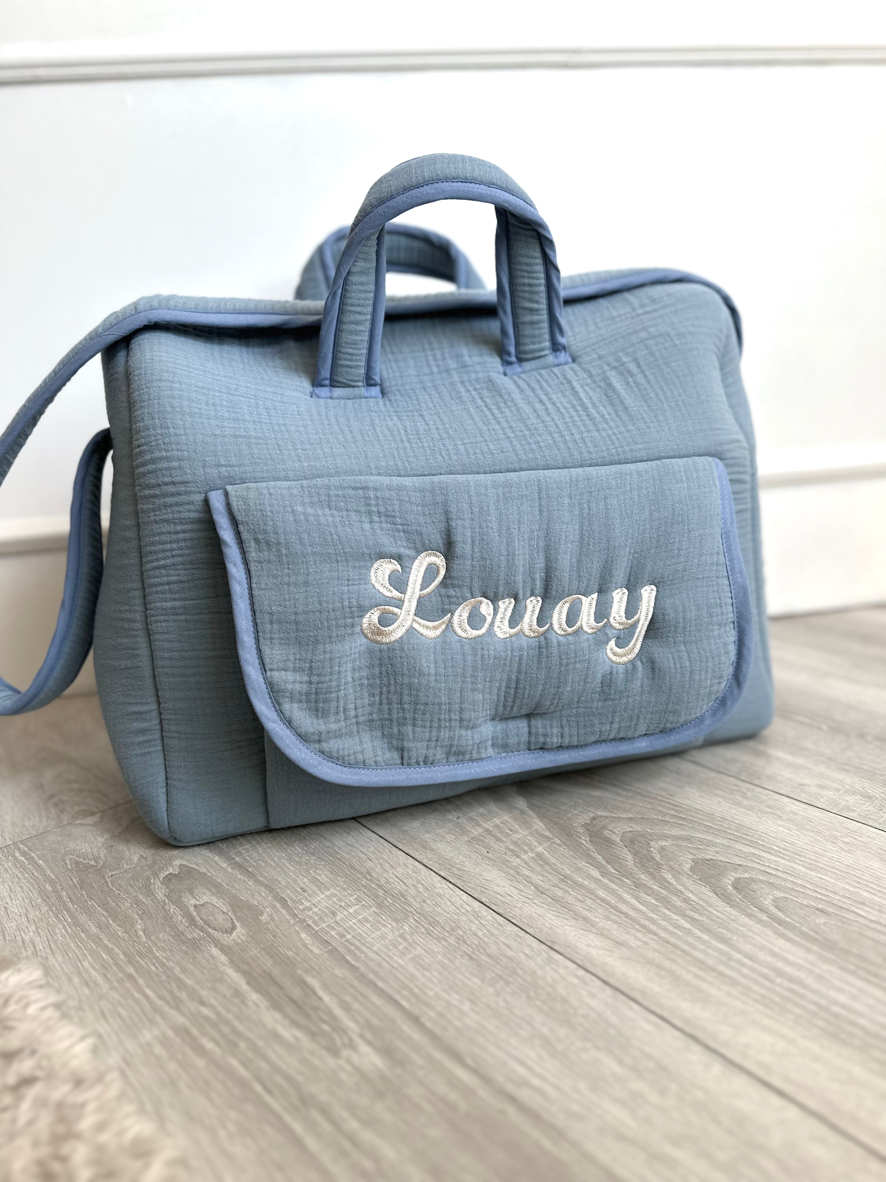 Sac à langer personnalisé – 100% coton - beige