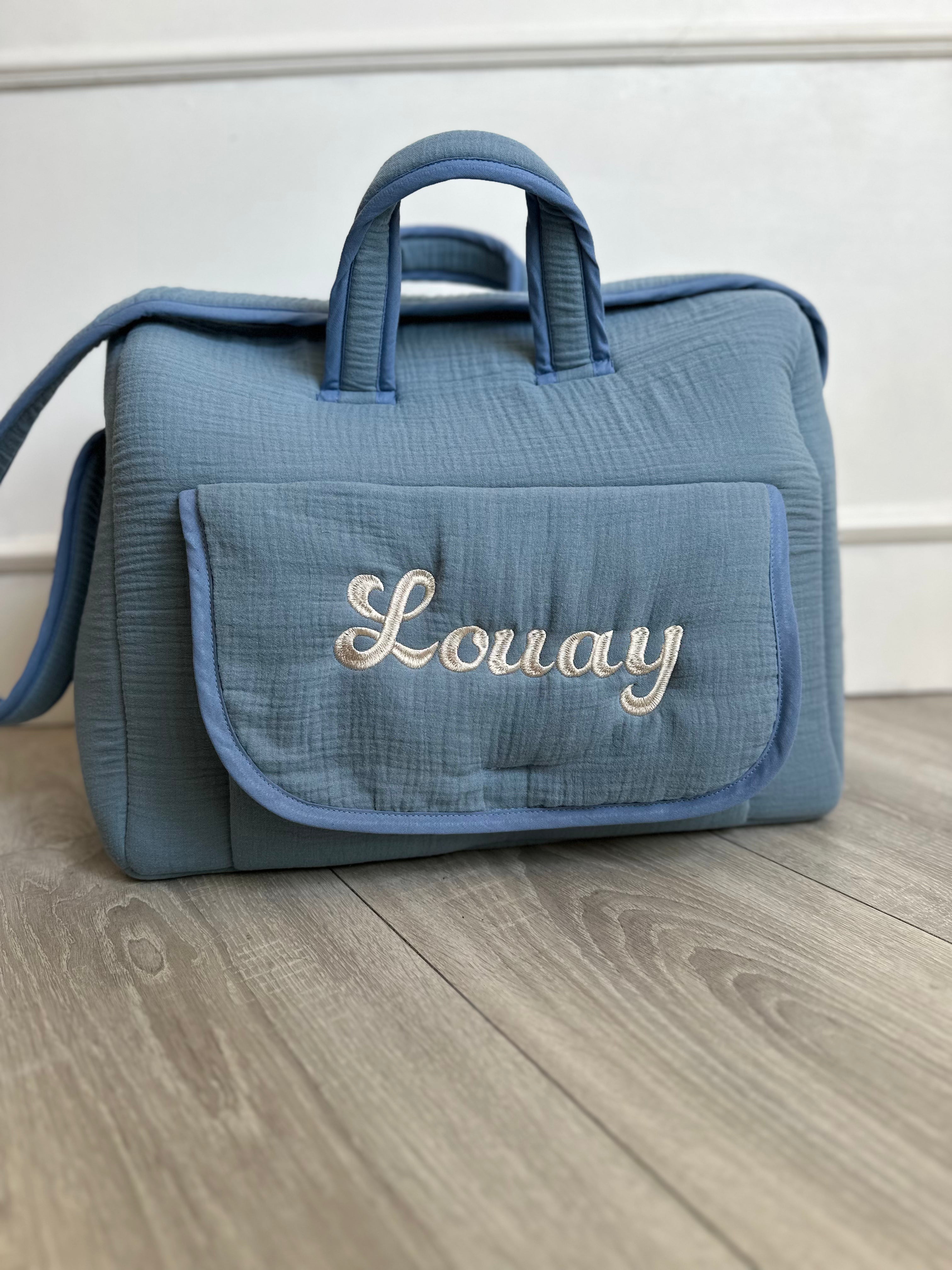 Sac à langer personnalisé – 100% coton - beige